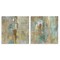 Stupell Industries Blue & Rustic Gold Composition 2pc Canvas Wall Art Set Design by Justin Turner